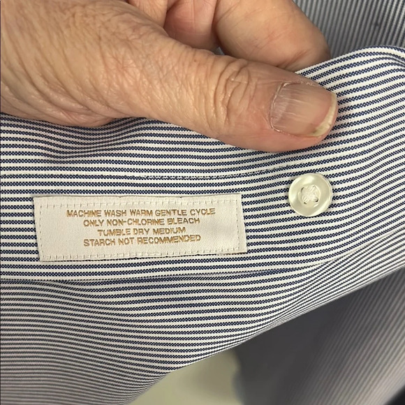 Blue Casual Button Down Shirt with Pointed Collar - Picture 3 of 4